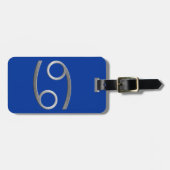 Silberzodiakal Gepäckanhänger (Vorderseite horizontal)