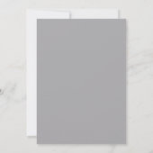 Silbrig schimmernde Winterhochzeit Einladung (Rückseite)