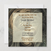 Silbrige Goldtunnel-Fraktal-Kunst Einladung (Rückseite)