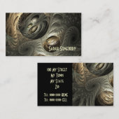 Silbrige Goldtunnel-Fraktal-Visitenkarte Visitenkarte (Vorne/Hinten)