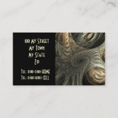 Silbrige Goldtunnel-Fraktal-Visitenkarte Visitenkarte (Rückseite)