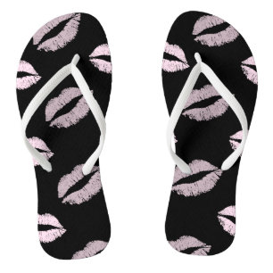 Silbrige Rosa-Küsse Badesandalen