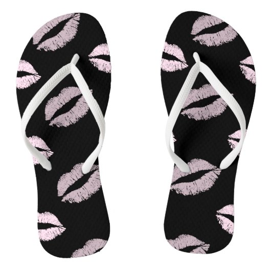 Silbrige Rosa-Küsse Badesandalen (Fußbett)