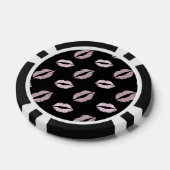 Silbrige Rosa-Küsse Pokerchips (Einzeln)