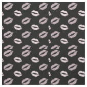 Silbrige Rosa-Küsse Stoff (Muster)