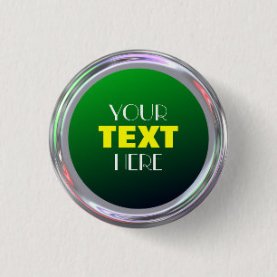 Silbriger Knopf für Text, Logo, Bild Button