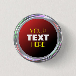 Silbriger Knopf für Text, Logo, Bild Button