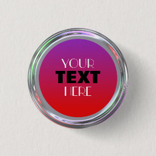 Silbriger Knopf für Text, Logo, Bild Button