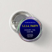 Silbriger Knopf für Text, Logo oder Bild Button (Vorne & Hinten)