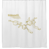 Sildenafil Erectious Dysfunction Drug Gold Formel Duschvorhang (Vorderseite)
