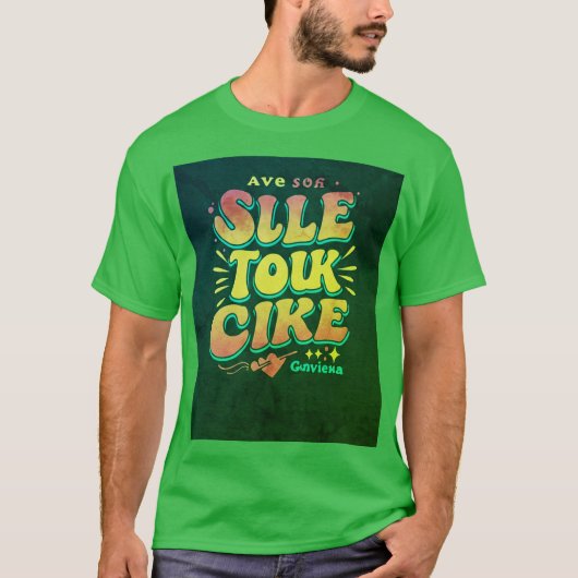 "SILE TOLK CIKE Slogan Printed Men's T - Shirt" "M T-Shirt (Vorderseite)