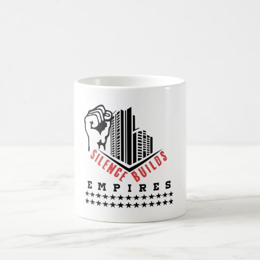 Silence Builds Empires (Motivational Design ) Kaffeetasse (Mittel)