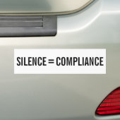 SILENCE = EINHALTUNG Politischer Protest schwarzer Autoaufkleber (Auf Auto)