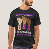 Silence Hand I Wear Purple For My Grandma Domestic T-Shirt (Vorderseite)