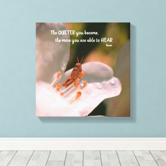 Silence Inspiration Rumi Zitat Leinwanddruck (Insitu (Holzboden))