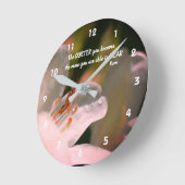 Silence Inspiration Rumi Zitat Runde Wanduhr (Winkel)
