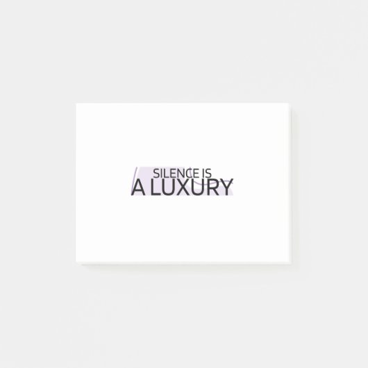 Silence is a Luxury Minimalist Post-it® Notes Post-it Klebezettel (Vorderseite)