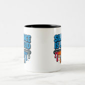 Silence Is Loud Bold Typography Art Mug Zweifarbige Tasse (Mittel)