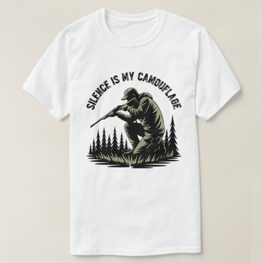 Silence is My Camouflage – Stealth Hunting T-Shirt (Design vorne)