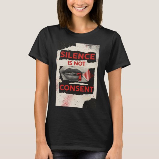 Silence Is Not Consent Awareness Shirt (Vorderseite)
