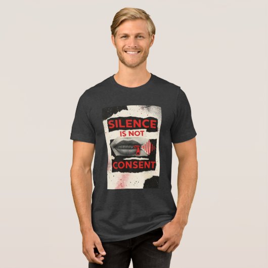 Silence Is Not Consent Awareness Shirt (Vorderseite voll)