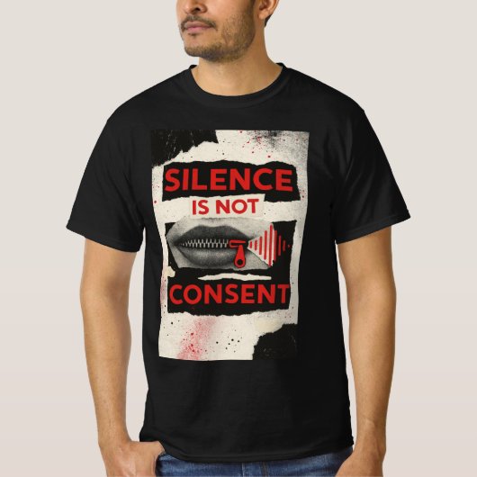 Silence Is Not Consent Awareness Shirt (Vorderseite)