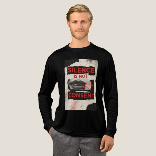 Silence Is Not Consent Awareness Shirt (Volle Vorderseite)
