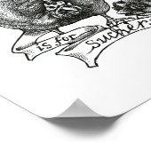 SILENCE IST FÜR SÜCKER: Guinea Tattoo Art Poster (Ecke)