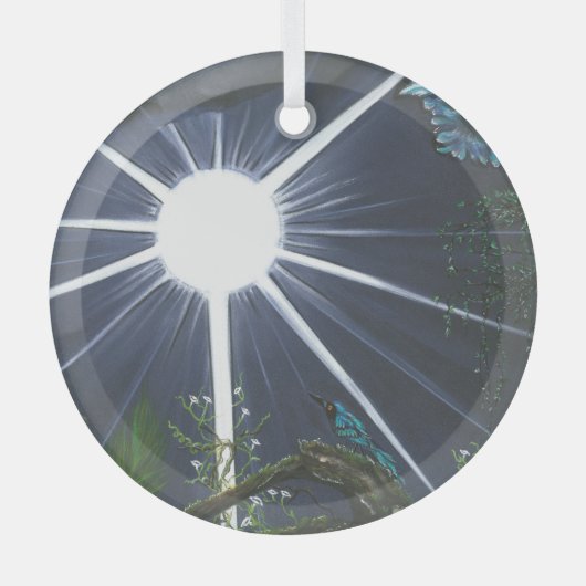 Silence of Sacred Space Ornament Aus Glas (Vorderseite)
