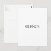 SILENCE POSTKARTE (Vorne/Hinten)