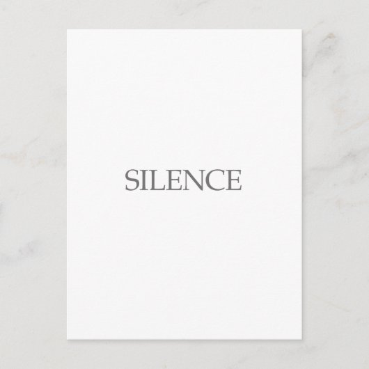 SILENCE POSTKARTE (Vorderseite)