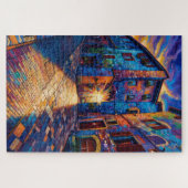 Silent Alley Colorful Assisi Art Jigsaw Puzzle (Horizontal)