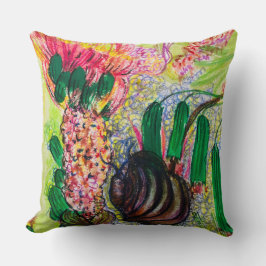 Silent Bloom - Botanische Blume und Pflanze Kunst Kissen