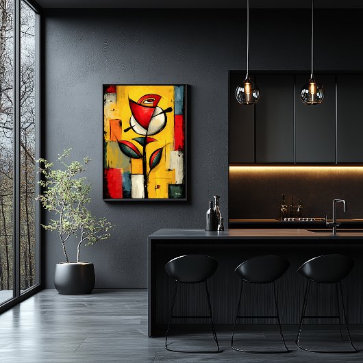 Silent Bloom — Contemporary Abstract Expressionism Poster