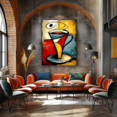 Silent Brew — Contemporary Abstract Expressionism Poster