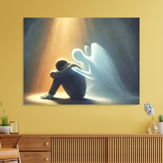  Silent Comfort Angel of Light Spiritual Healing Leinwanddruck (Insitu (Wohnzimmer))
