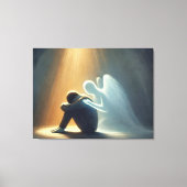  Silent Comfort Angel of Light Spiritual Healing Leinwanddruck (Vorderseite)