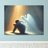  Silent Comfort Angel of Light Spiritual Healing Leinwanddruck (Insitu (Holzboden))