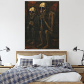 Silent Companions" | Cubist & Expressionist . Leinwanddruck (Insitu (Schlafzimmer))