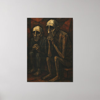 Silent Companions" | Cubist & Expressionist . Leinwanddruck