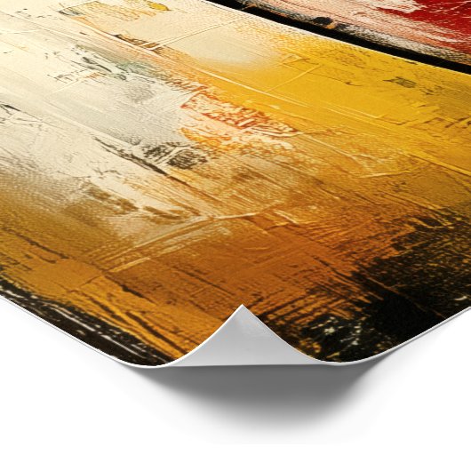 Silent Current — Contemporary Abstract Expression Poster (Ecke)