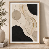 Silent Current | Minimal Abstract Plaster Art Prin Poster