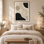Silent Current | Minimal Abstract Plaster Art Prin Poster