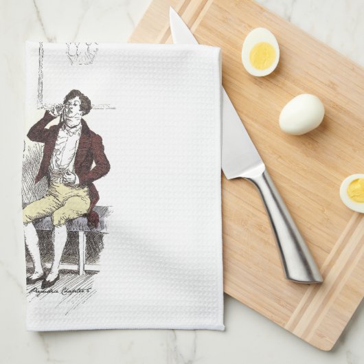 Silent Darcy - Jane Austen Pride and Prejudice Geschirrtuch (Viertel Falte)