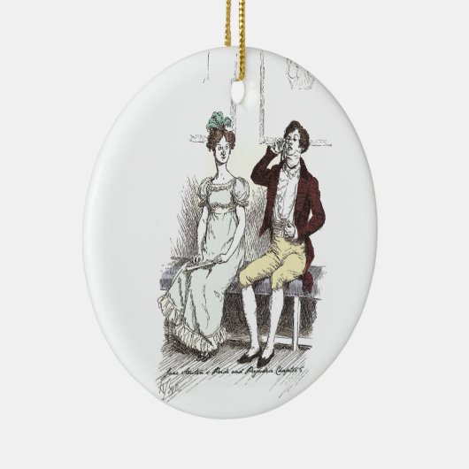 Silent Darcy - Jane Austen Pride and Prejudice Keramik Ornament (Rechts)