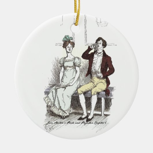 Silent Darcy - Jane Austen Pride and Prejudice Keramik Ornament (Vorne)