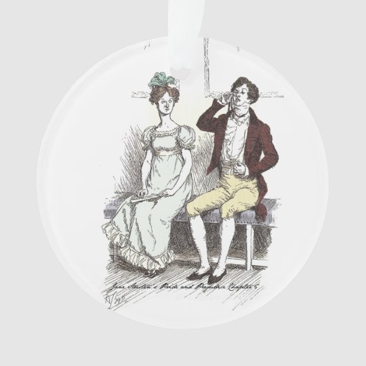 Silent Darcy - Jane Austen Pride and Prejudice Ornament (Vorderseite)