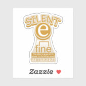 Silent E English Language Phonics Rule Aufkleber (Blatt)