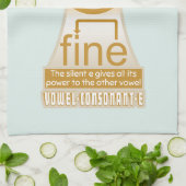 Silent E English Language Phonics Rule Geschirrtuch (Gefaltet)