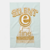 Silent E English Language Phonics Rule Geschirrtuch (Vertikal)